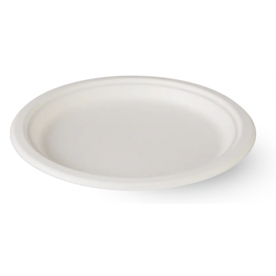 ЕКО Тарілка одноразова односекційна діаметр 23см із цукрової тростини 125шт ЕКО Тарілка одноразова односекційна діаметр 23см із цукрової тростини 125шт