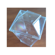 Десертниця склопластик Трапеція з кришкою 15 шт.