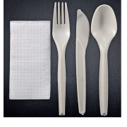 Набір БІО виделка + ніж + ложка ст + серветка в інд.упак100ш...