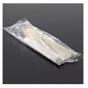 Набір БІО виделка + ніж + ложка ст + серветка в інд.упак100ш...