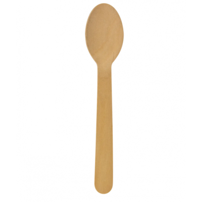 Ложка одноразова столова дерев'яна 16 см 100 шт Ложка одноразова столова дерев'яна 16 см 100 шт