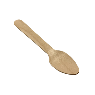 Ложка одноразова столова дерев'яна 11 см 100 шт Ложка одноразова столова дерев'яна 11 см 100 шт