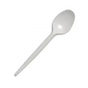 Ложки кавові  білі 13см FF 100 шт