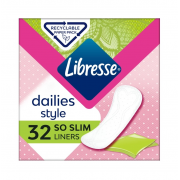 Прокладки Libresse Dailies Style So Slim в индивидуальной упаковке 32 штуки