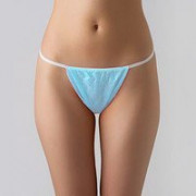 Трусики-стрінги Doily з спанбонду блакитні 50 штук