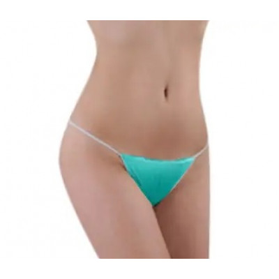 Трусики-стрінги зі спанбонду Doily колір м'ятний 50 штук Трусики-стрінги зі спанбонду Doily колір м'ятний 50 штук