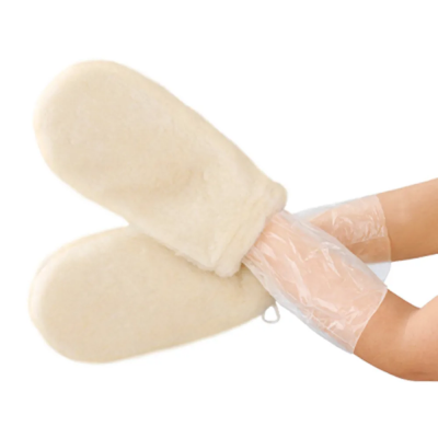 Перчатки многоразовые для парафинотерапии Doily® (1 пара/пач) из искусственного меха Цвет: крем Перчатки многоразовые для парафинотерапии Doily® (1 пара/пач) из искусственного меха Цвет: крем