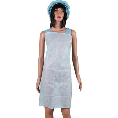 Фартук нетканый спанбонд 35 мкм, голубой 10 штук Фартук нетканый спанбонд 35 мкм, голубой 10 штук