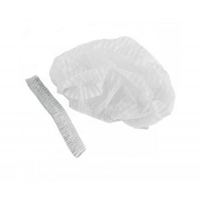 Шапочка медична на подвійній резинці Panni Mlada™ (100 шт/пач) зі спанбонду Колір: білий Шапочка медична на подвійній резинці Panni Mlada™ (100 шт/пач) зі спанбонду Колір: білий