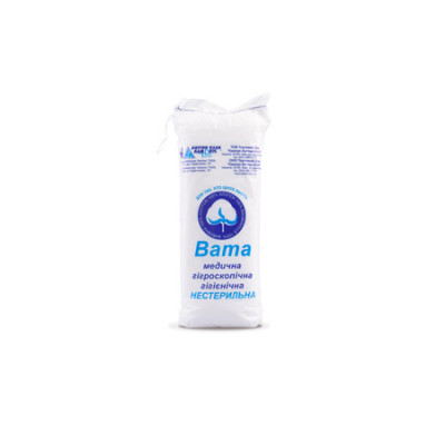 Вата медична гігроскопічна гігієнічна нестерильна "зіг-заг" 100 г ящ.100 шт Вата медична гігроскопічна гігієнічна нестерильна "зіг-заг" 100 г ящ.100 шт