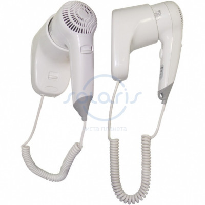 Фен для волос гостиничный без розетки Солярис ZG-1002 800/1200 Вт Фен для волос гостиничный без розетки Солярис ZG-1002 800/1200 Вт