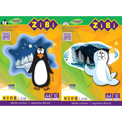Картон білий А4 10 аркушів 235г/м2 KIDS Line Картон білий А4 10 аркушів 235г/м2 KIDS Line