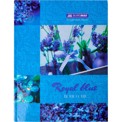 Книга канцелярская Buromax Boho Chic A4 96 листов в клетку офсет твердая ламинированная обложка синяя Книга канцелярская Buromax Boho Chic A4 96 листов в клетку офсет твердая ламинированная обложка синяя