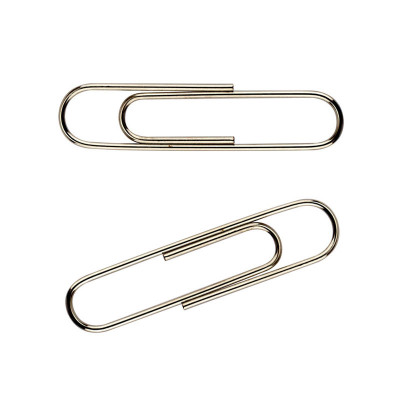 Скрепки никелированные 33 мм 100 штук Скрепки никелированные 33 мм 100 штук