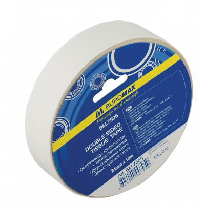 Клейка двостороння стрічка BUROMAX 24мм х 10м Клейка двостороння стрічка BUROMAX 24мм х 10м