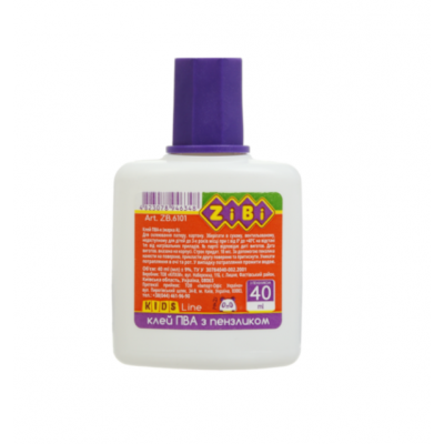 Клей ПВА 40 мл з пензликом Клей ПВА 40 мл з пензликом