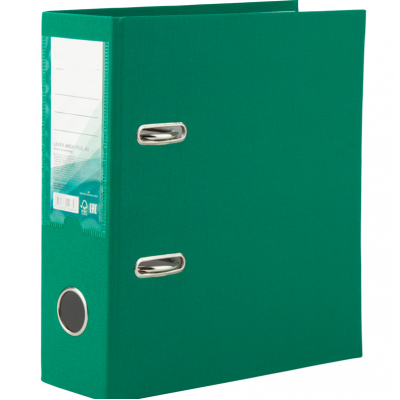 Папка-регистратор А5 одностр. PP 7,5см, зеленая Папка-регистратор А5 одностр. PP 7,5см, зеленая