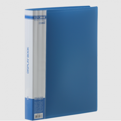 Папка пластикова з 60 файлами, JOBMAX, А4, синя Папка пластикова з 60 файлами, JOBMAX, А4, синя