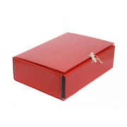 Папка-короб на завязках, картонная, А4, 100 мм, PP-покрытие ...