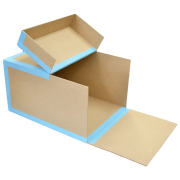 Короб архивный с откидной крышкой, горизонтальный, 350х270х200 мм, окантовка из коленкора от 4 шт