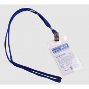 Бейдж-ідентифікатор верт., пласт., 64х108мм, зі шнурком на к...