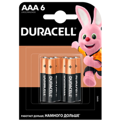 Елемент живлення (батарейка) DURACELL LR3 (ААА) 6шт Елемент живлення (батарейка) DURACELL LR3 (ААА) 6шт