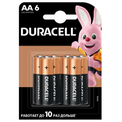 Элемент питания (батарейка) DURACELL LR6 (AA) 6шт Элемент питания (батарейка) DURACELL LR6 (AA) 6шт