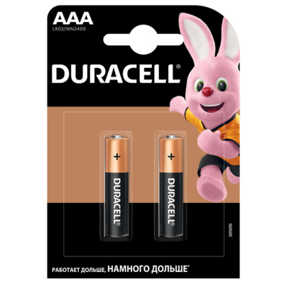 Елемент живлення (батарейка) DURACELL LR3 (ААА) 2шт Елемент живлення (батарейка) DURACELL LR3 (ААА) 2шт