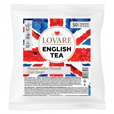 ТМ LOVARE Trevel English tea пакетированный 50 по 2 г ТМ LOVARE Trevel English tea пакетированный 50 по 2 г