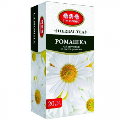 Чай Три Слона квітковий разовий Ромашка 20 ф/п Чай Три Слона квітковий разовий Ромашка 20 ф/п