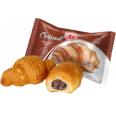 Круассанчик с начинкой Какао-крем Лукас 45 грамм Круассанчик с начинкой Какао-крем Лукас 45 грамм